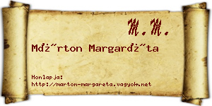 Márton Margaréta névjegykártya