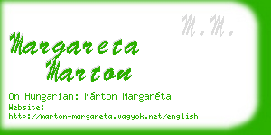 margareta marton business card